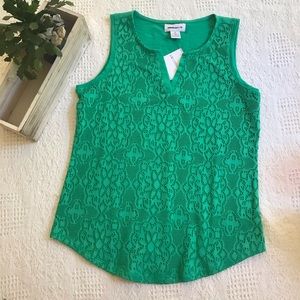 NWT Liz Claiborne green tank